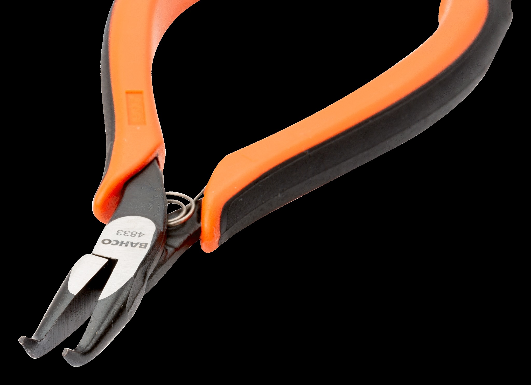 Bahco Ergo plier, snipe nose, bent tip to 60 deg., 130mm, ergo sleeves with opening spring - Image 5