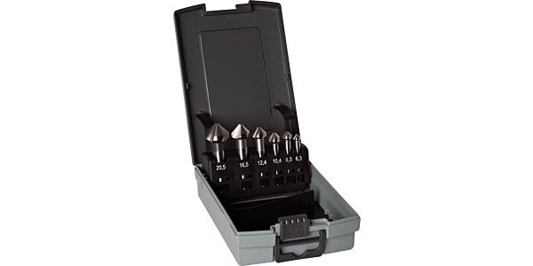 Guhring Countersink set HSS, 6.3 - 20.5 mm, 6 pieces, BRIGHT