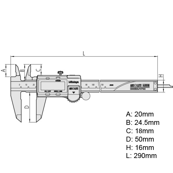 Mitutoyo Digimatic Caliper 500-176-30 - Image 3