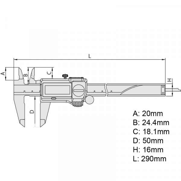 Mitutoyo DIGIMATIC CALIPER 500-734-20 - Image 3