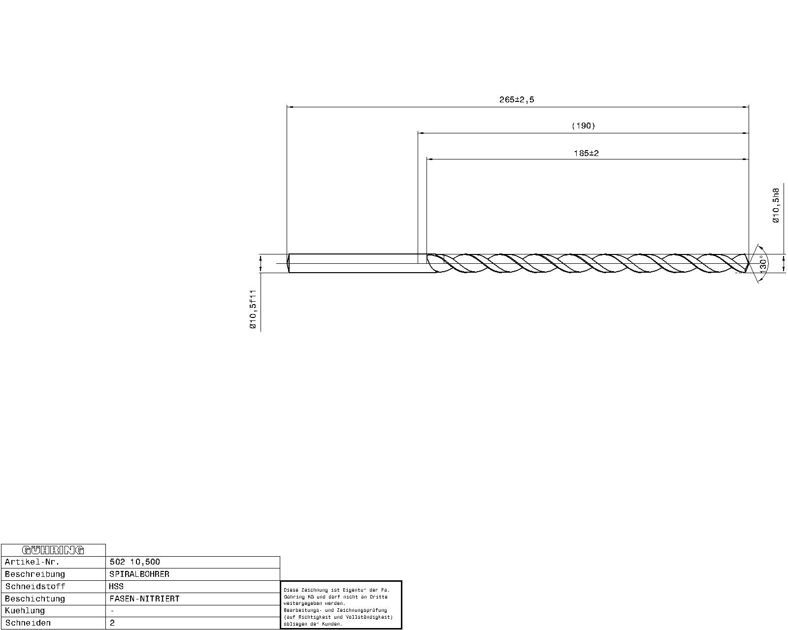 Guhring Extra length twist drills series 1 HSS - Image 2