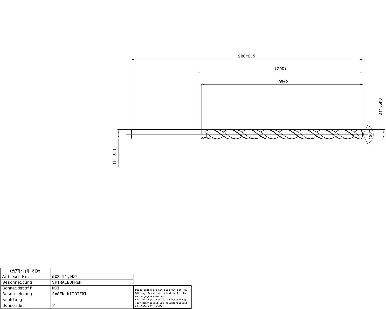 Guhring Extra length twist drills series 1 HSS - Image 2