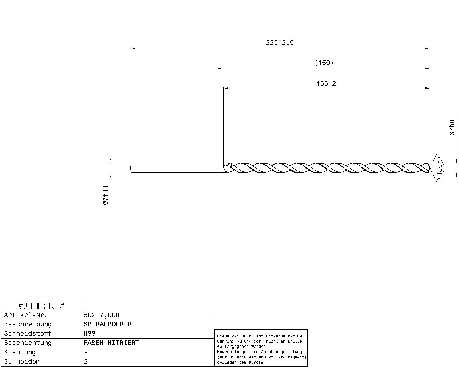 Guhring Extra length twist drills series 1 HSS - Image 2
