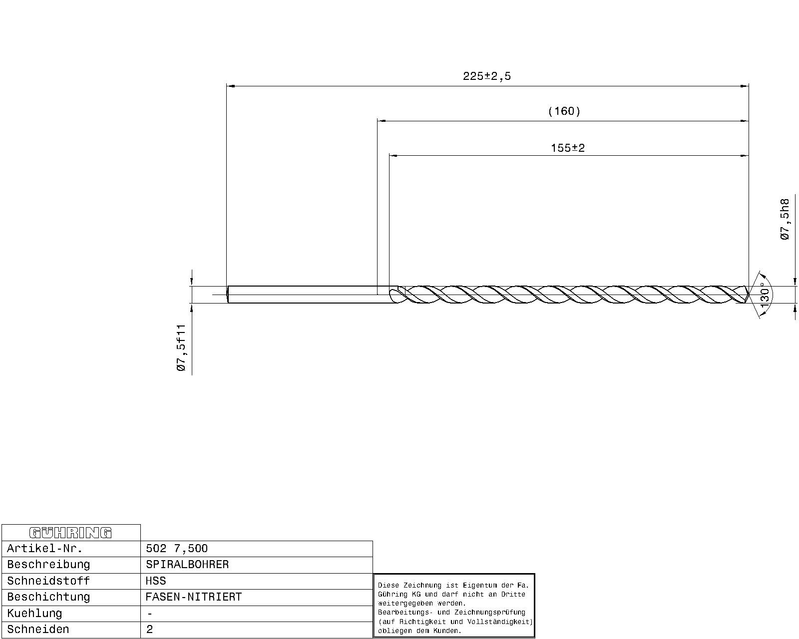 Guhring Extra length twist drills series 1 HSS - Image 2