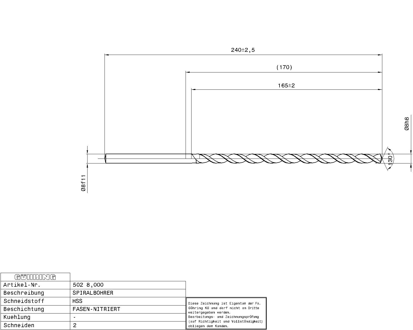 Guhring Extra length twist drills series 1 HSS - Image 2