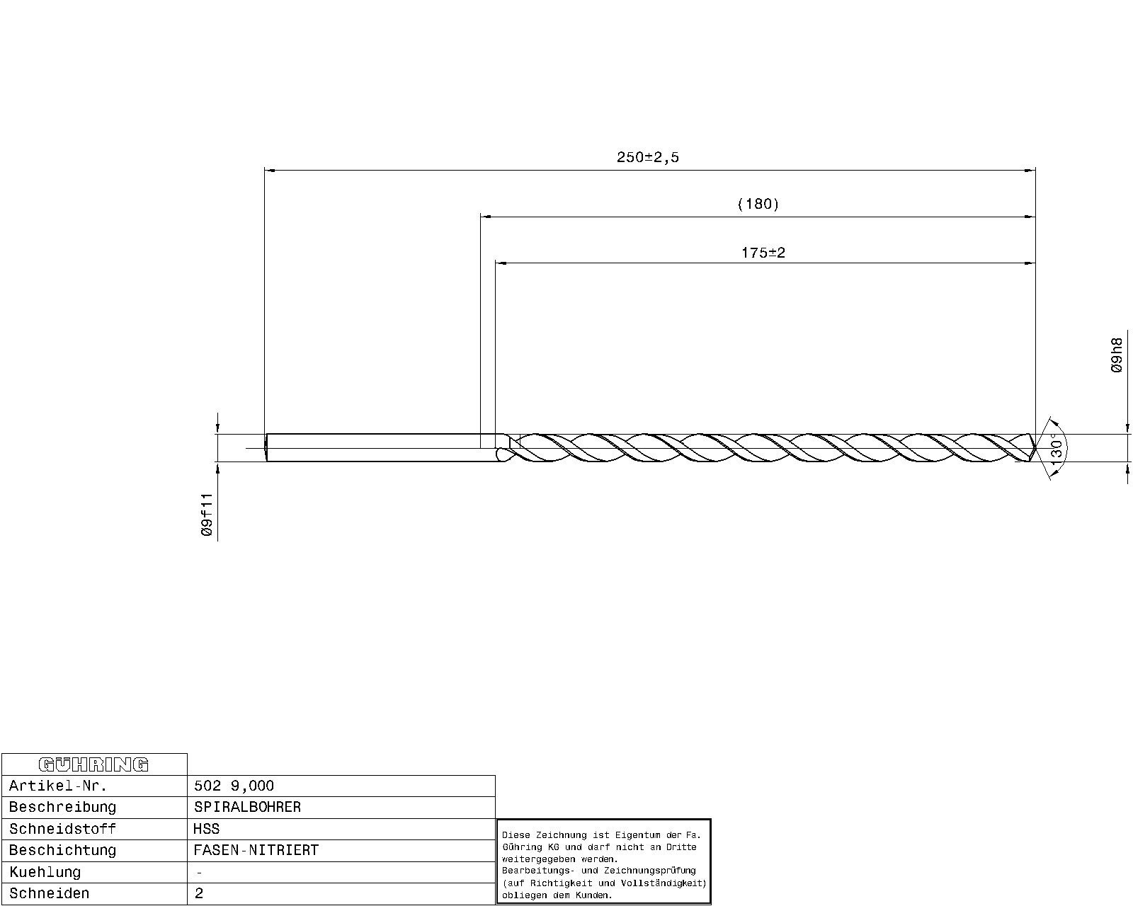 Guhring Extra length twist drills series 1 HSS - Image 2