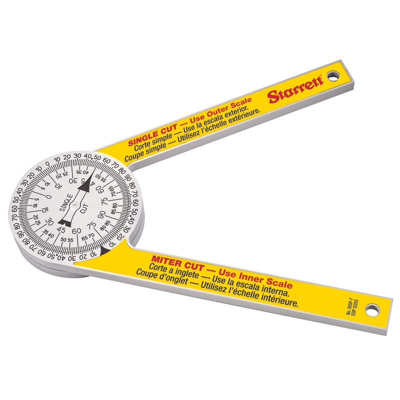 Starrett - 180mm Plastic Miter Protractor