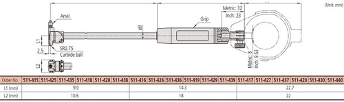 Mitutoyo BORE GAUGE 511-426 - Image 2