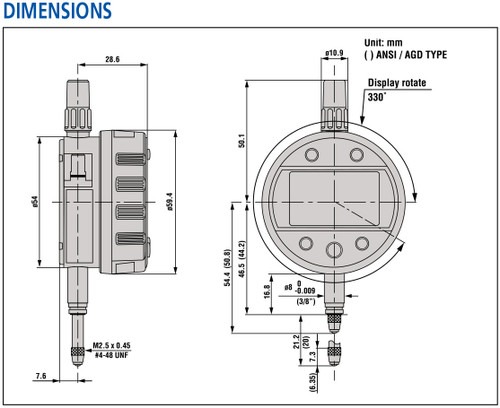 Mitutoyo DM INDICATOR ID-C150RXB 543-595B - Image 3