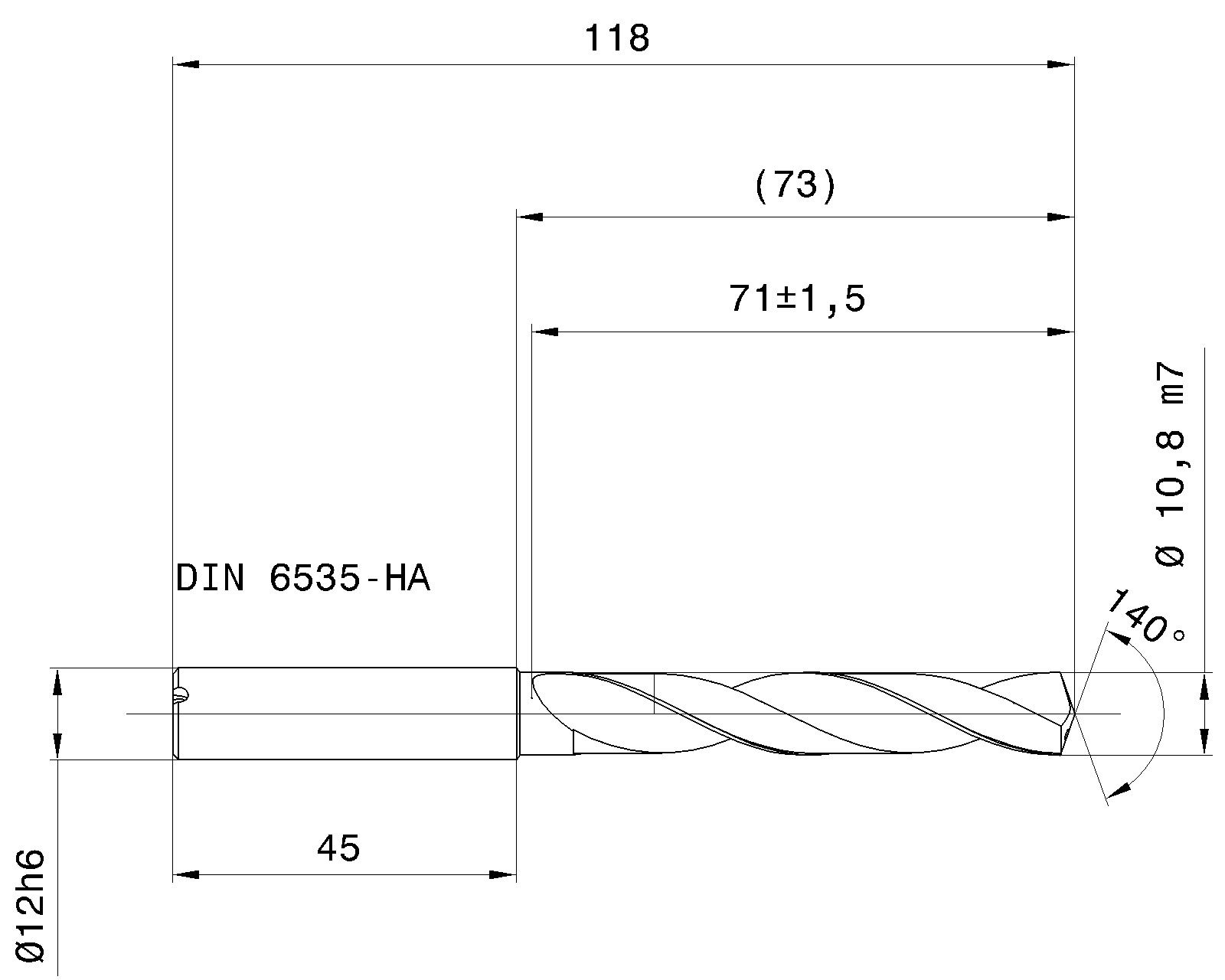 Guhring 5 x D ratio drill thru cool Carbide Fire Coated - Image 2
