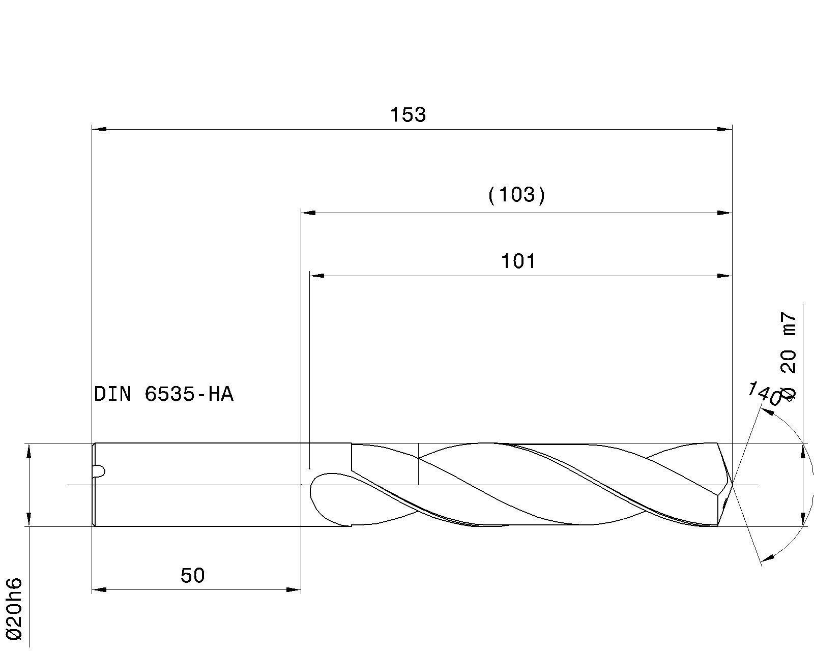 Guhring 5 x D ratio drill thru cool Carbide Fire Coated - Image 2