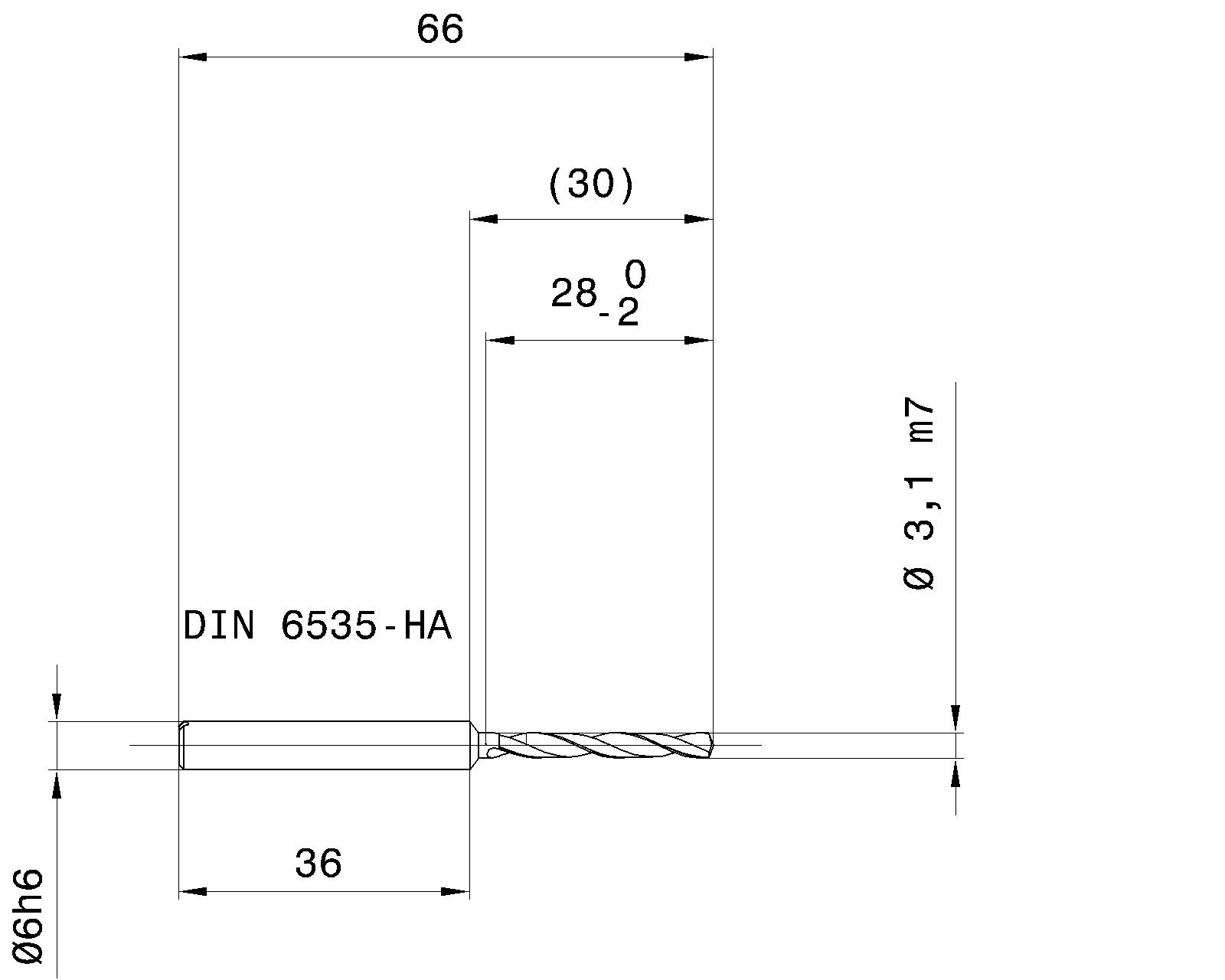 Guhring 5 x D ratio drill thru cool Carbide Fire Coated - Image 2