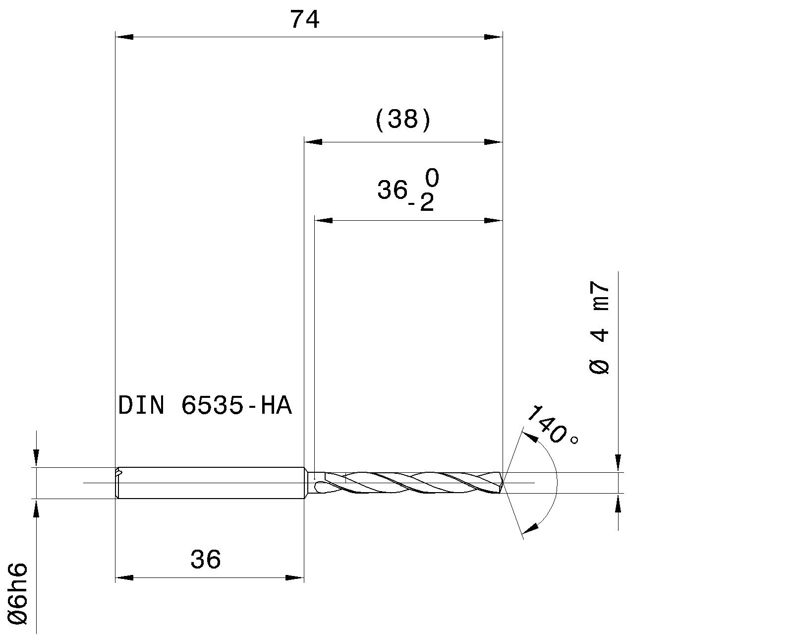 Guhring 5 x D ratio drill thru cool Carbide Fire Coated - Image 2