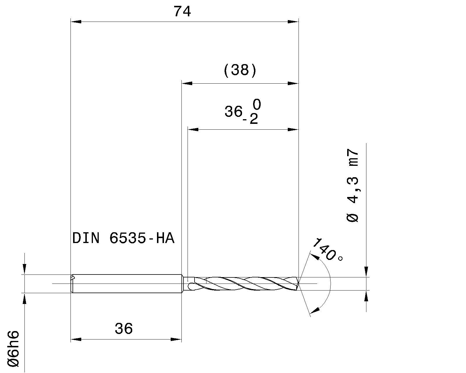 Guhring 5 x D ratio drill thru cool Carbide Fire Coated - Image 2