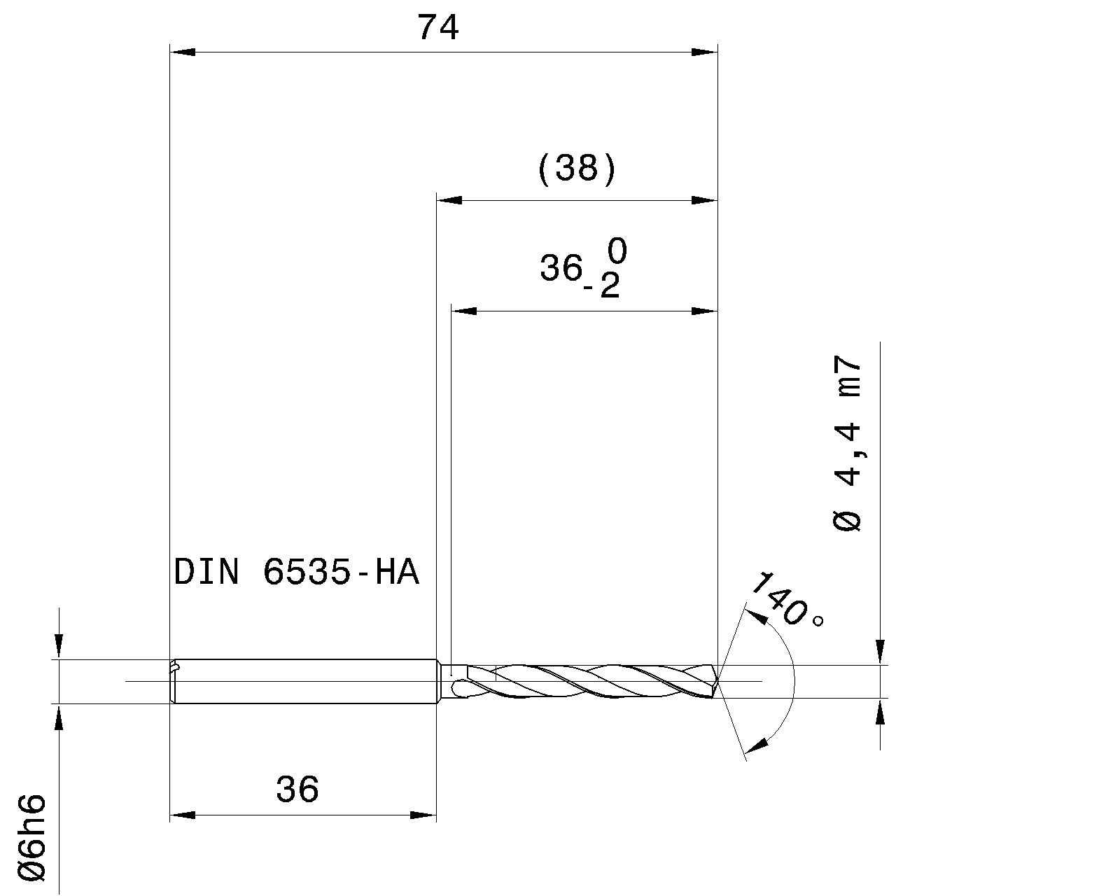 Guhring 5 x D ratio drill thru cool Carbide Fire Coated - Image 2