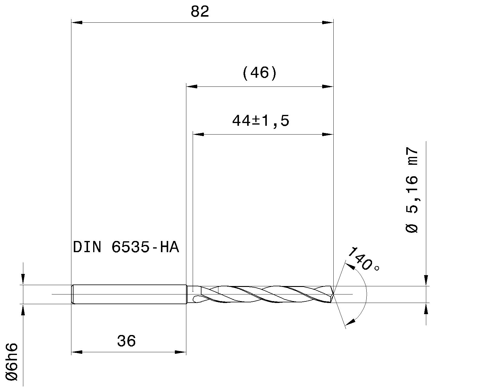 Guhring 5 x D ratio drill thru cool Carbide Fire Coated 13/64 - Image 2