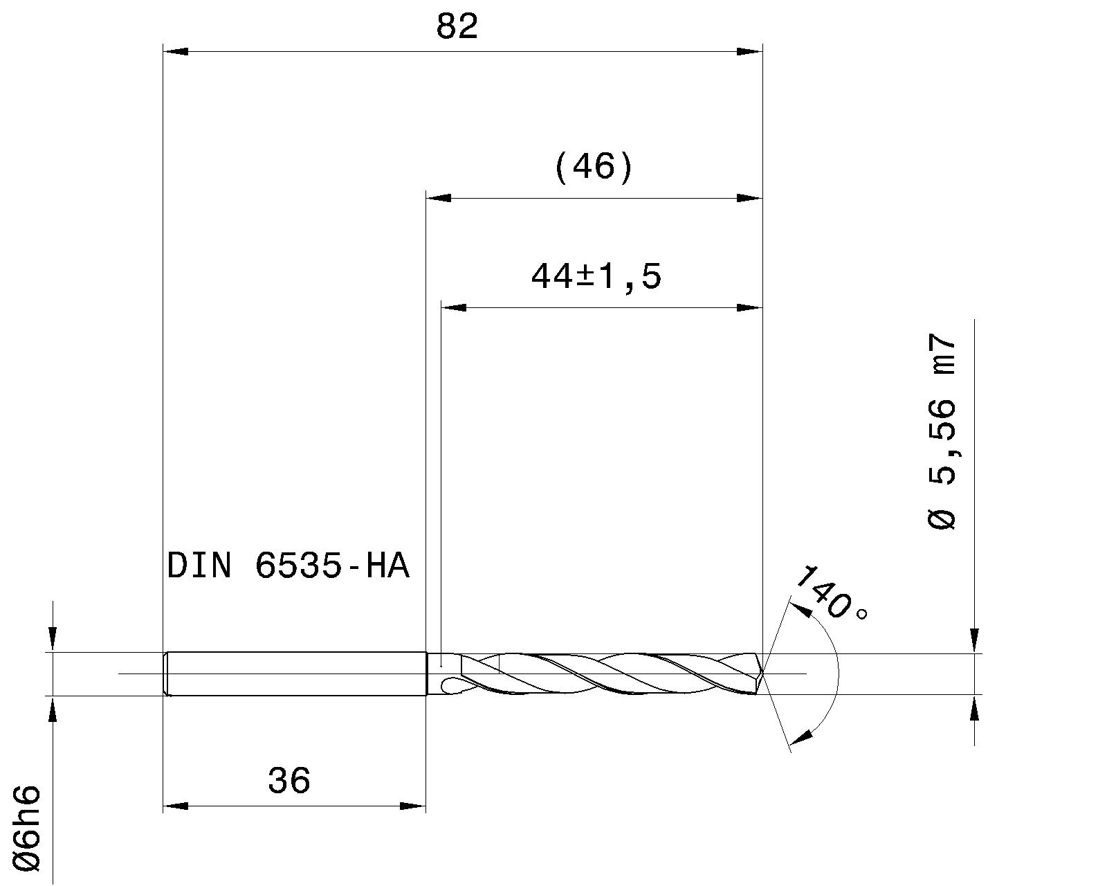 Guhring 5 x D ratio drill thru cool Carbide Fire Coated 7/32 - Image 2