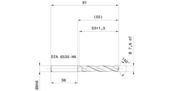 Guhring 5 x D ratio drill thru cool Carbide Fire Coated - Image 2