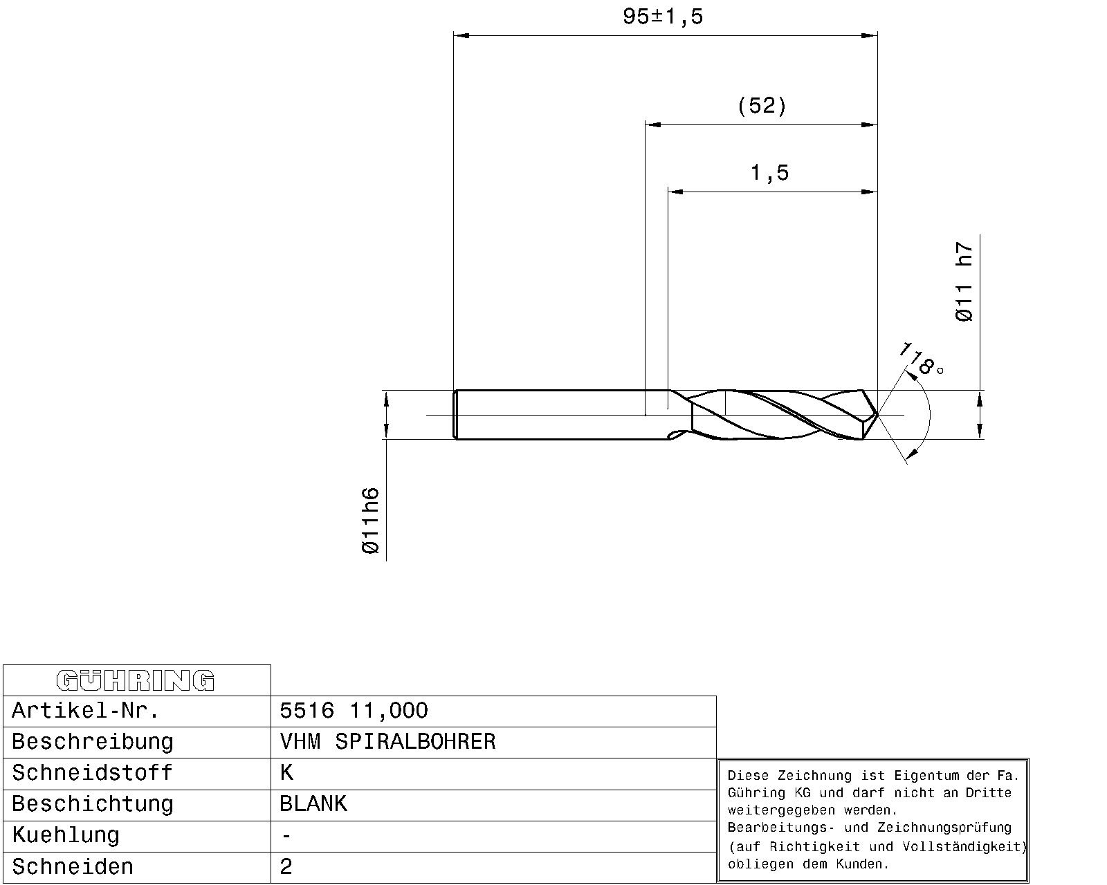 Guhring Stub drill Solid Carbide - Image 2