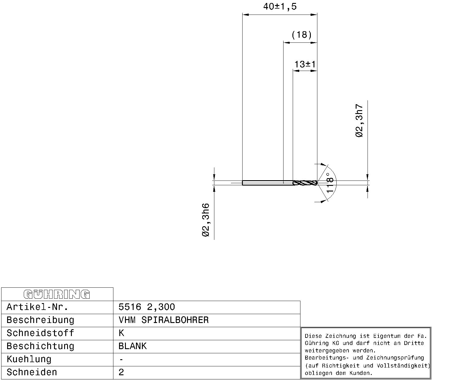 Guhring Stub drill Solid Carbide - Image 2