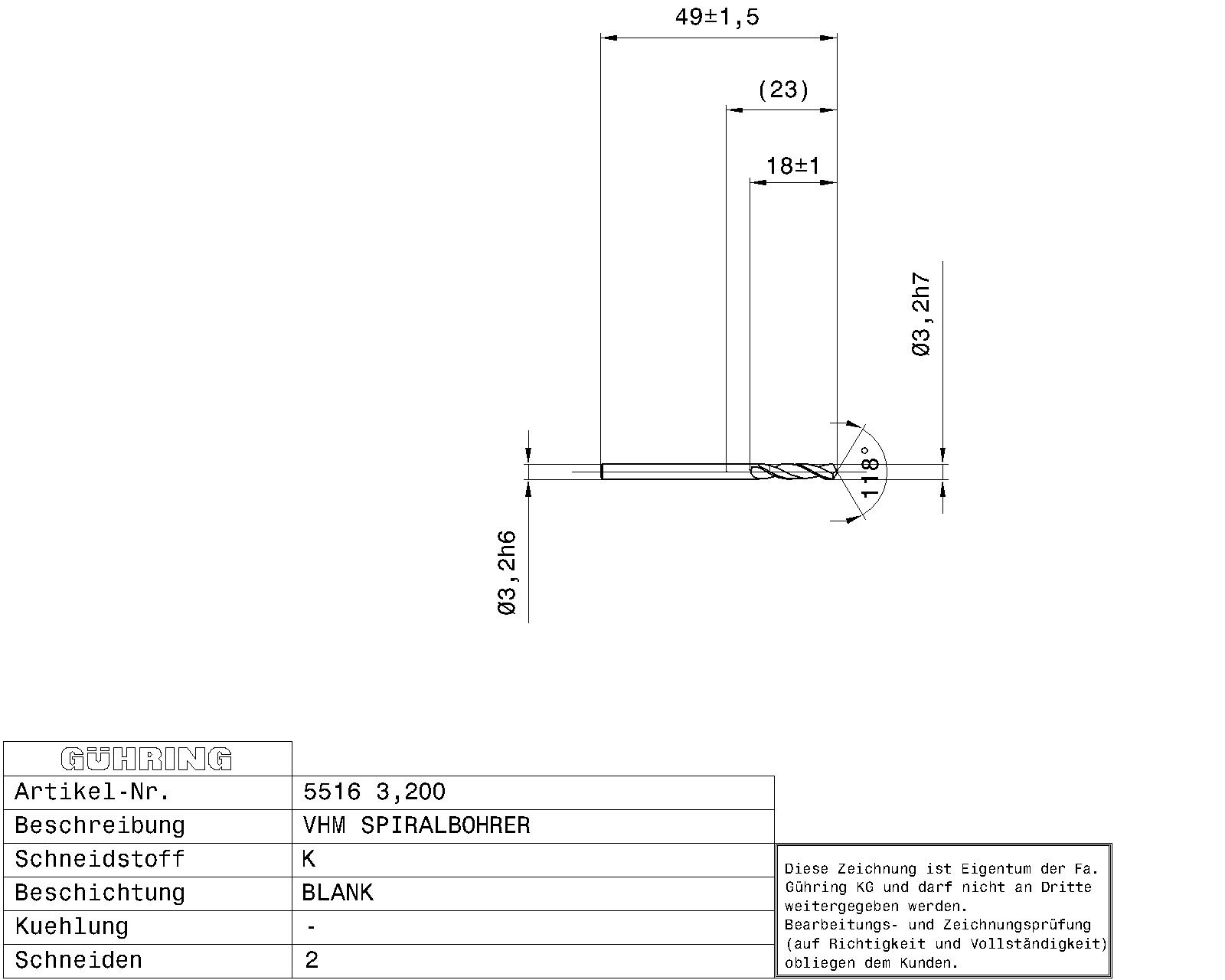 Guhring Stub drill Solid Carbide - Image 2
