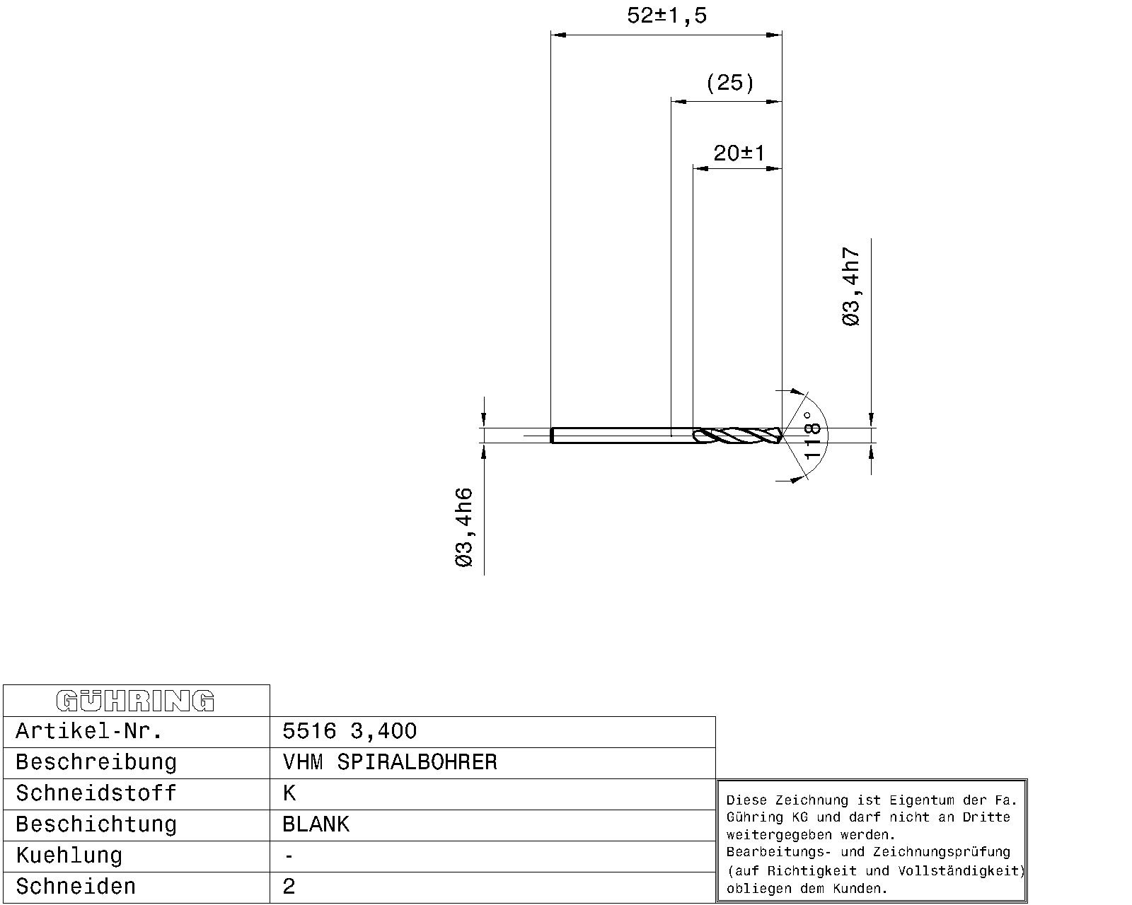 Guhring Stub drill Solid Carbide - Image 2