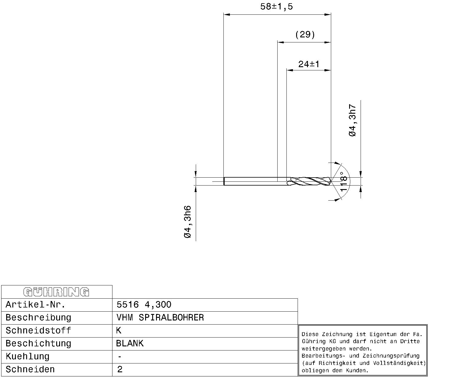 Guhring Stub drill Solid Carbide - Image 2