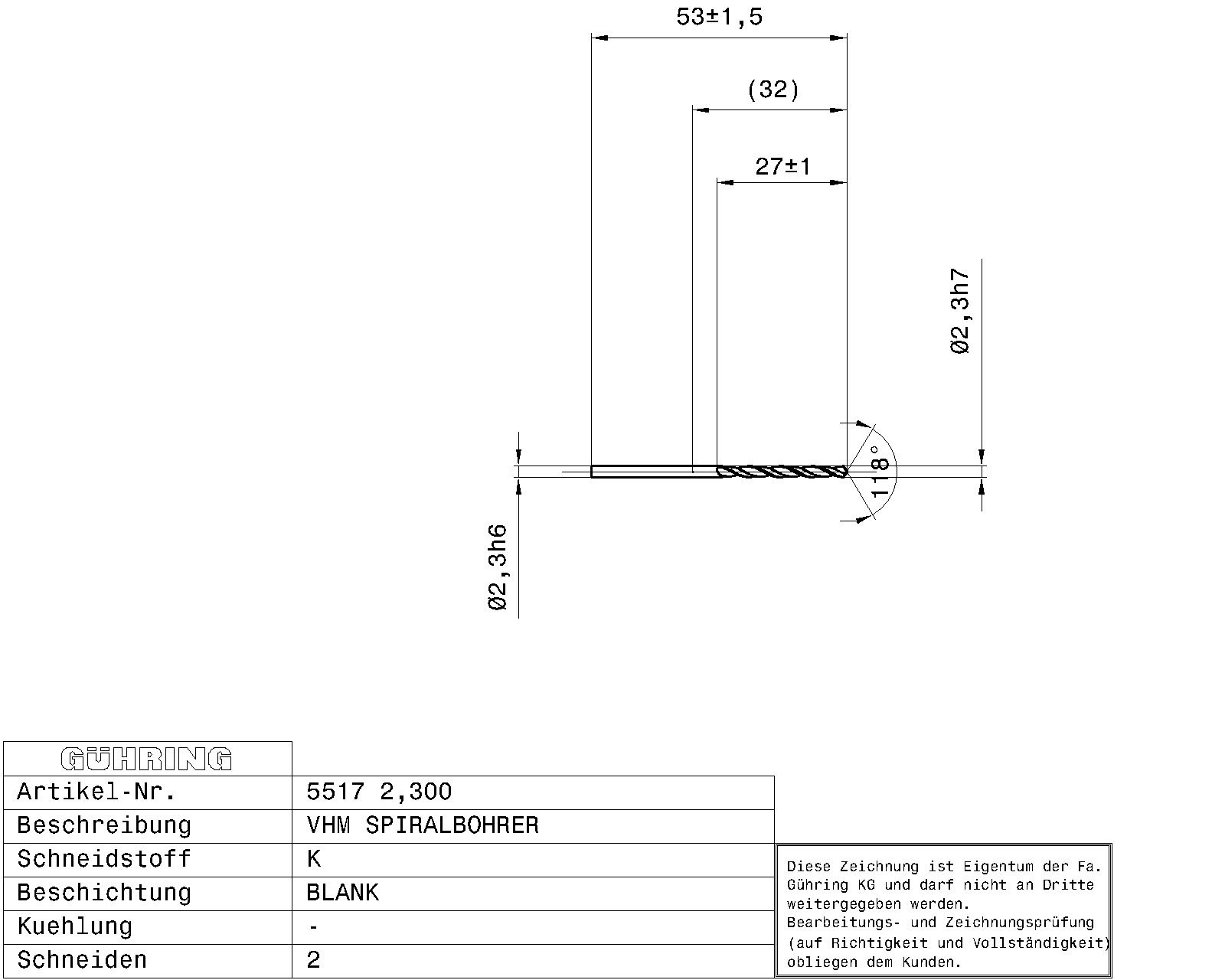Guhring Jobber drill Solid Carbide - Image 2