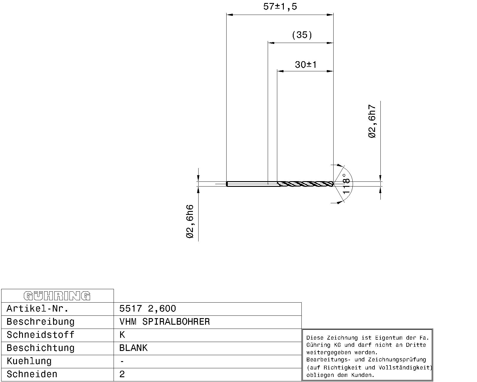 Guhring Jobber drill Solid Carbide - Image 2