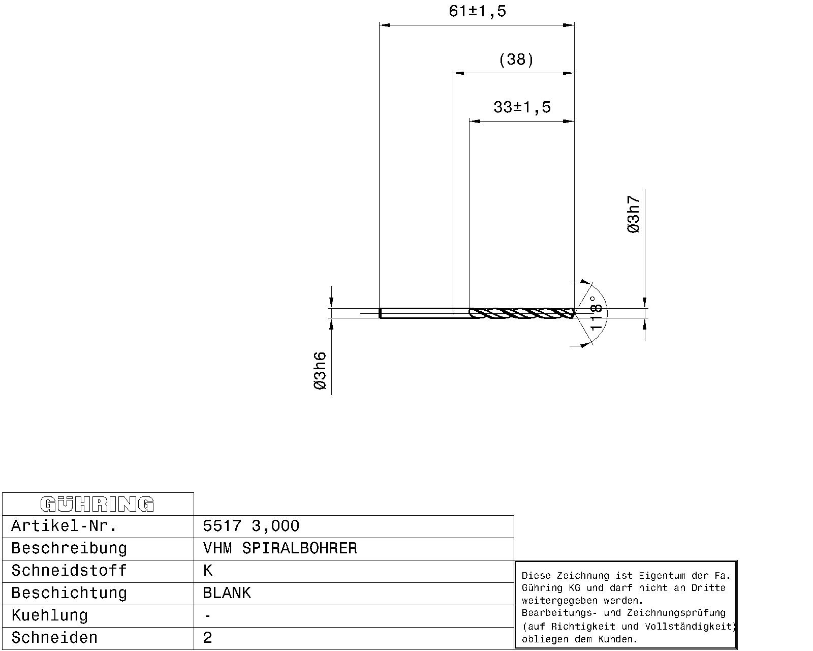 Guhring Jobber drill Solid Carbide - Image 2