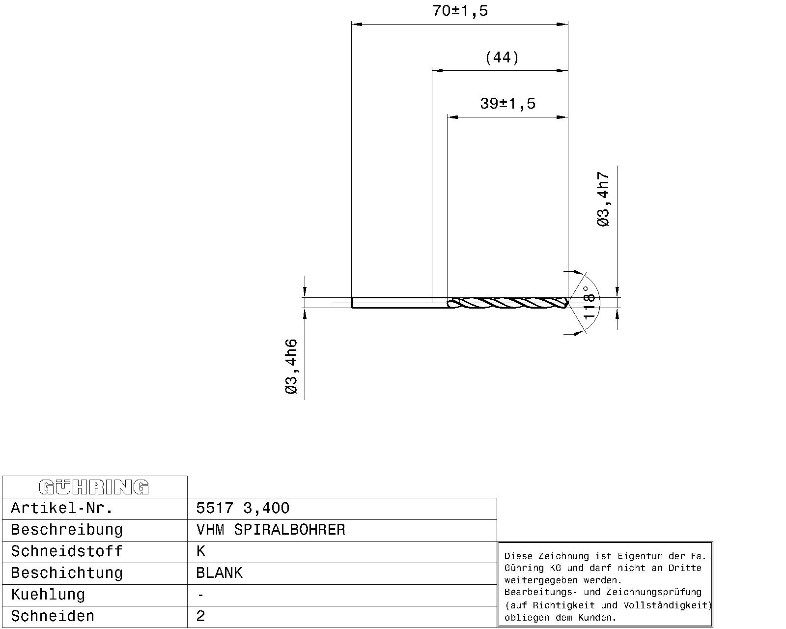 Guhring Jobber drill Solid Carbide - Image 2
