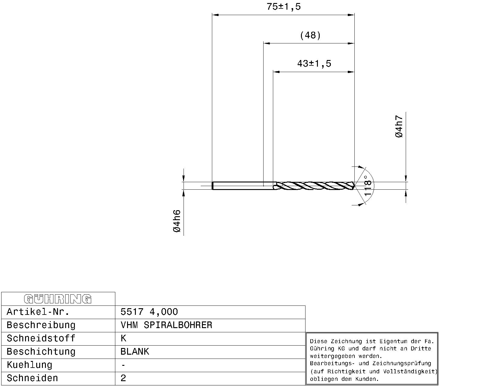 Guhring Jobber drill Solid Carbide - Image 2
