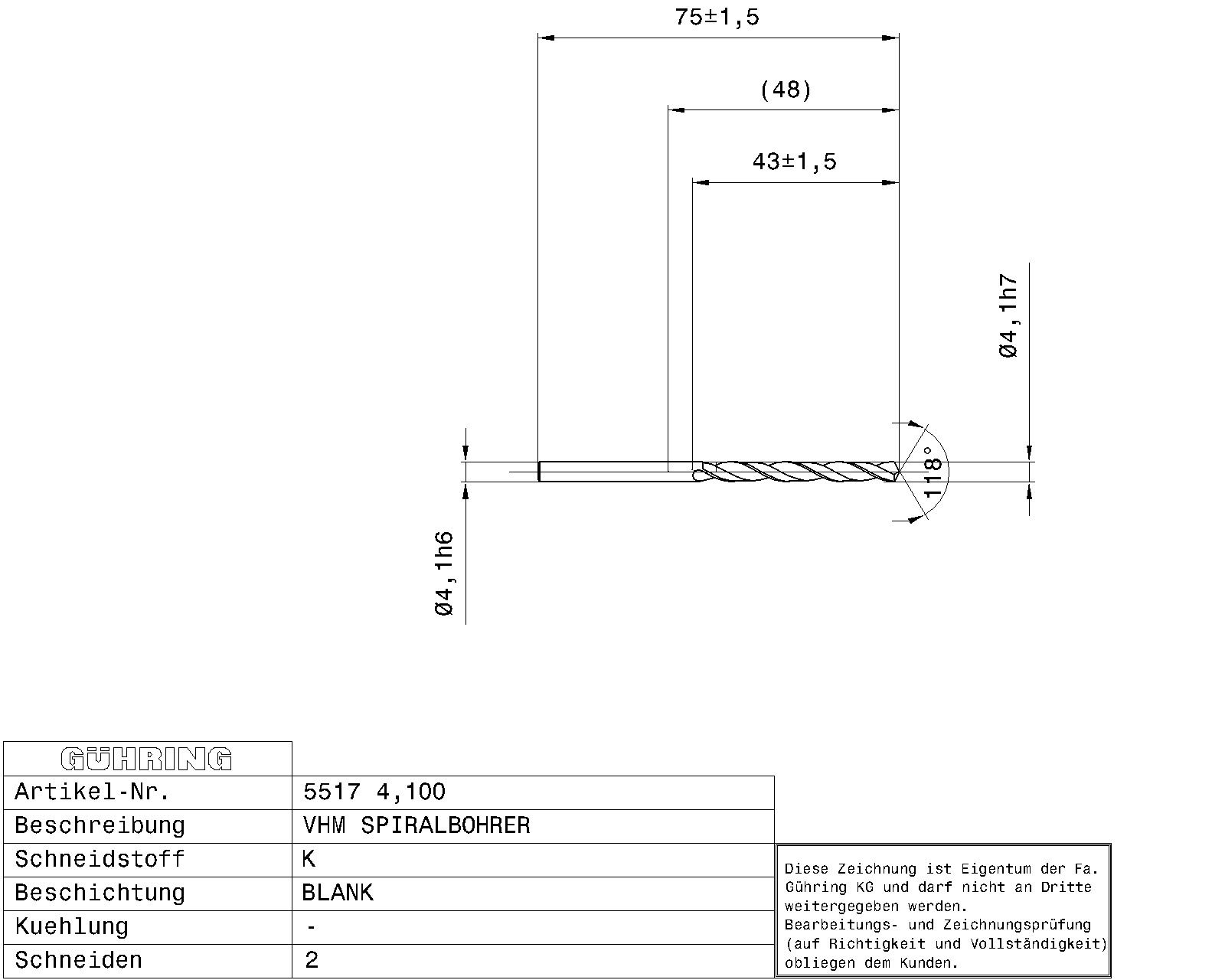 Guhring Jobber drill Solid Carbide - Image 2