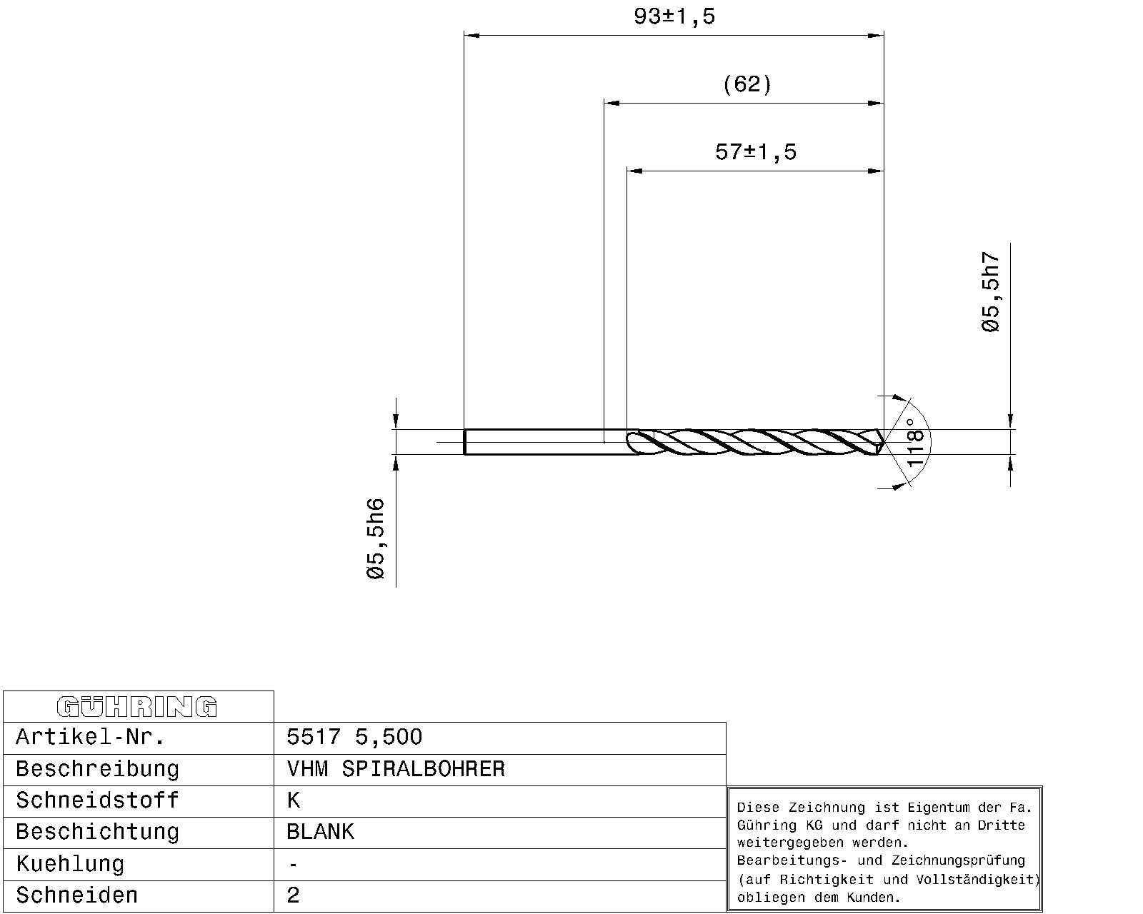 Guhring Jobber drill Solid Carbide - Image 2