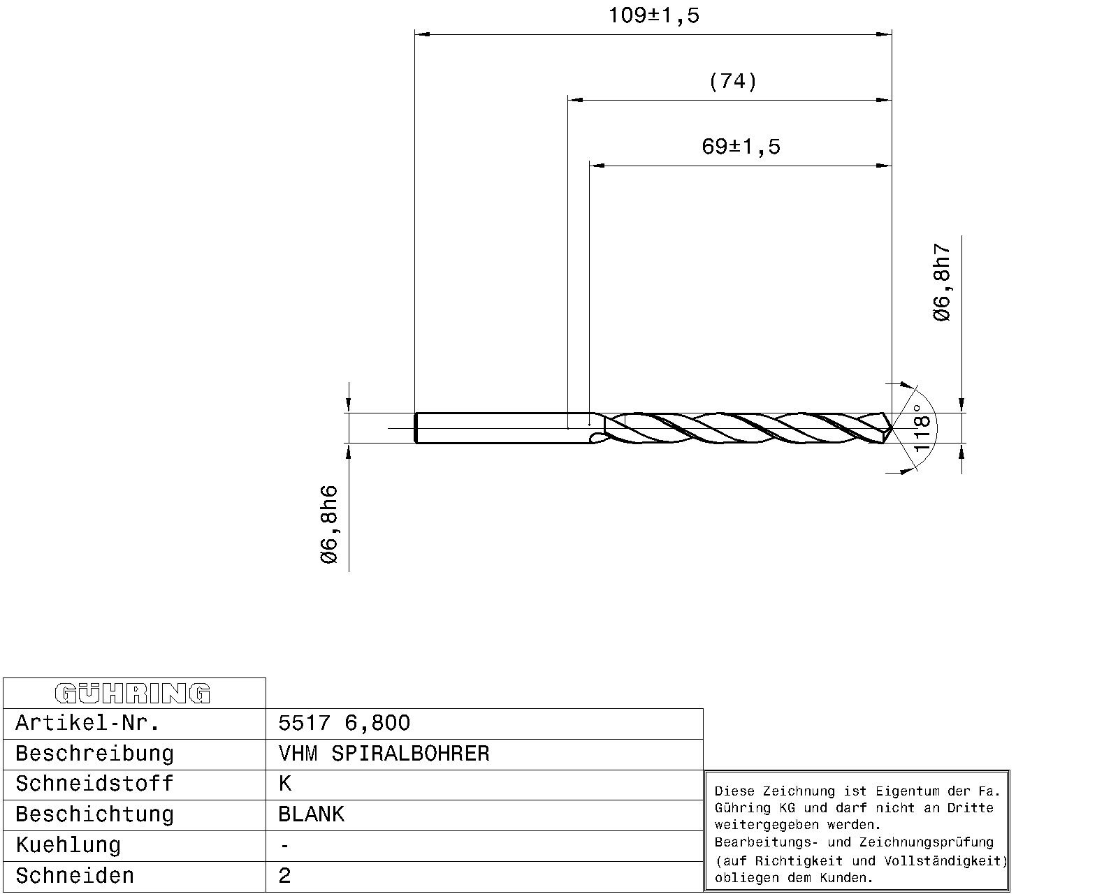 Guhring Jobber drill Solid Carbide - Image 2