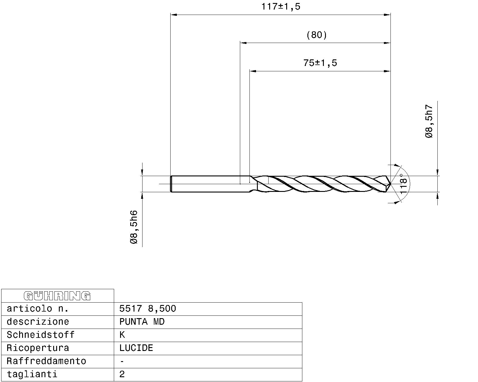 Guhring Jobber drill Solid Carbide - Image 2
