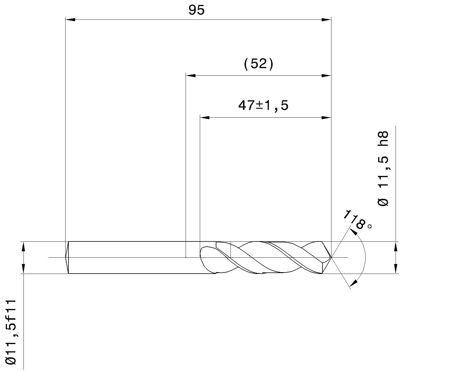 Guhring Stub drill HSCO TiN Coated - Image 2