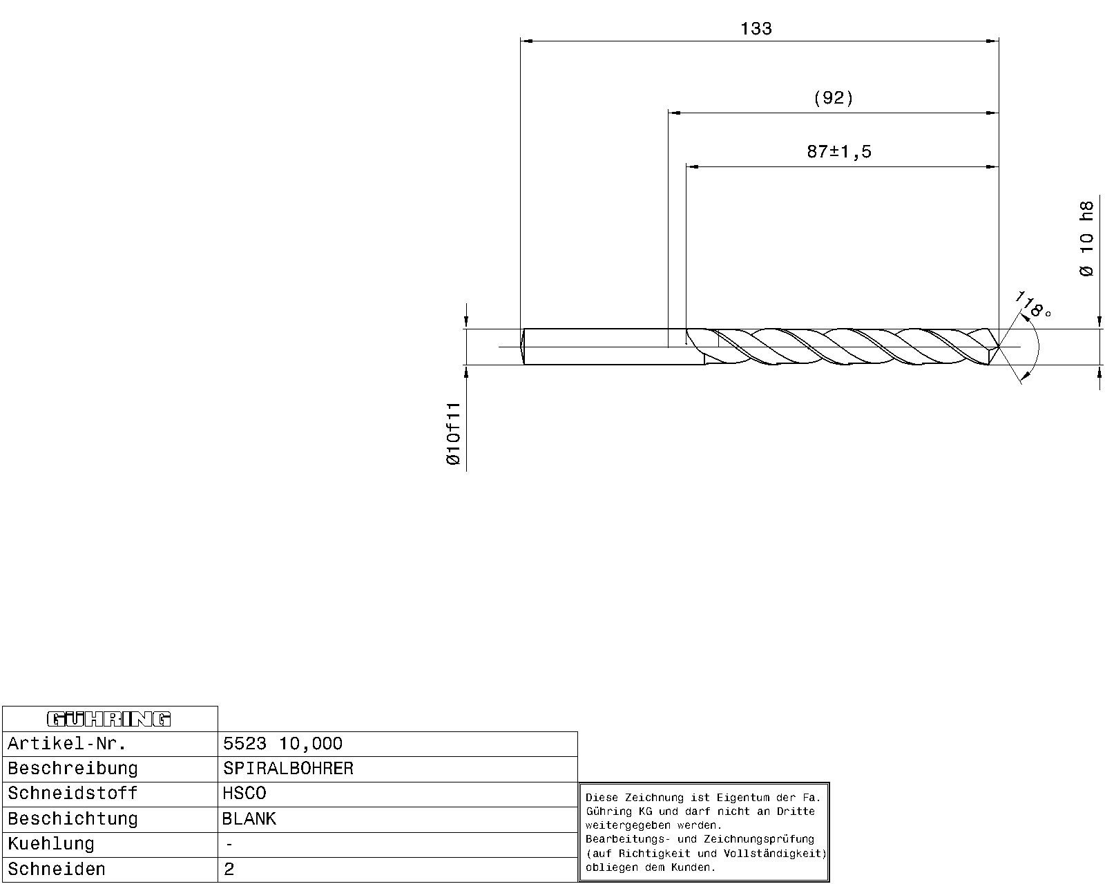 Guhring Jobber drill HSCO - Image 2