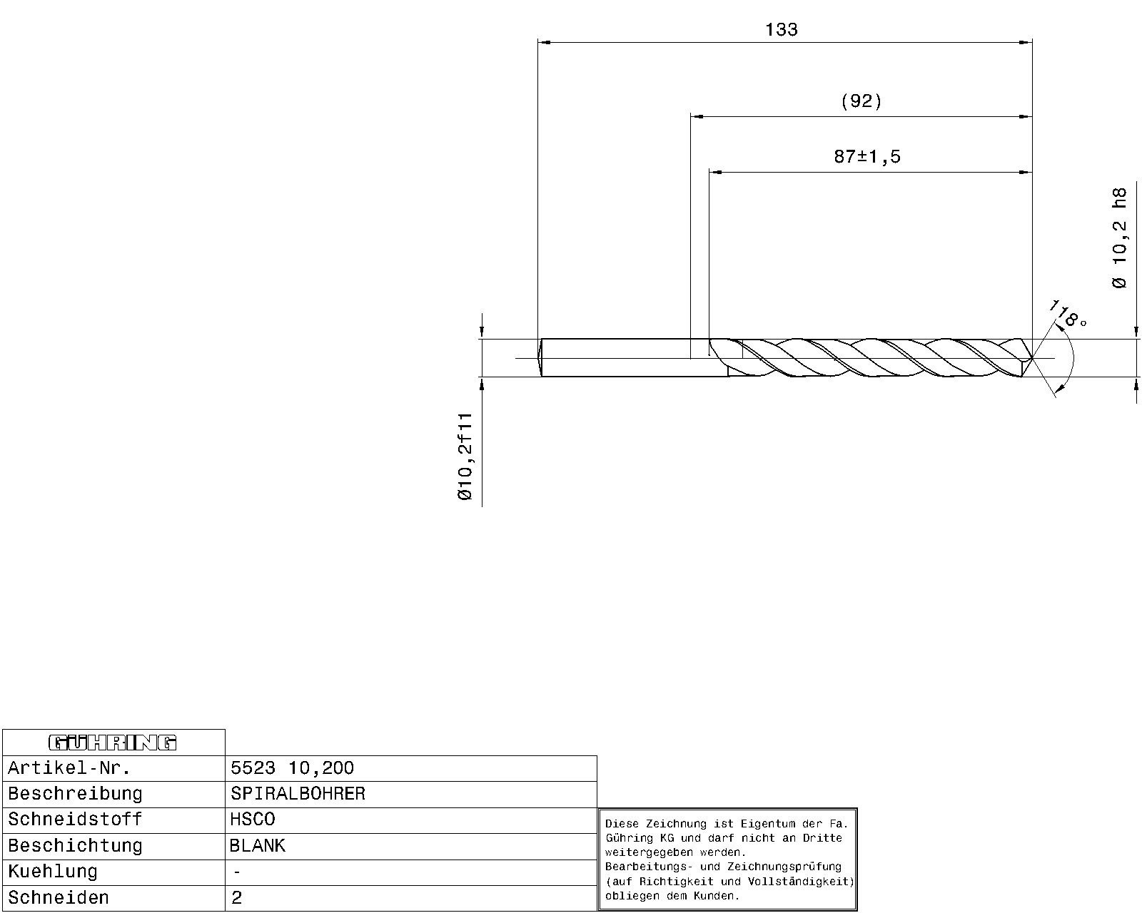 Guhring Jobber drill HSCO - Image 2