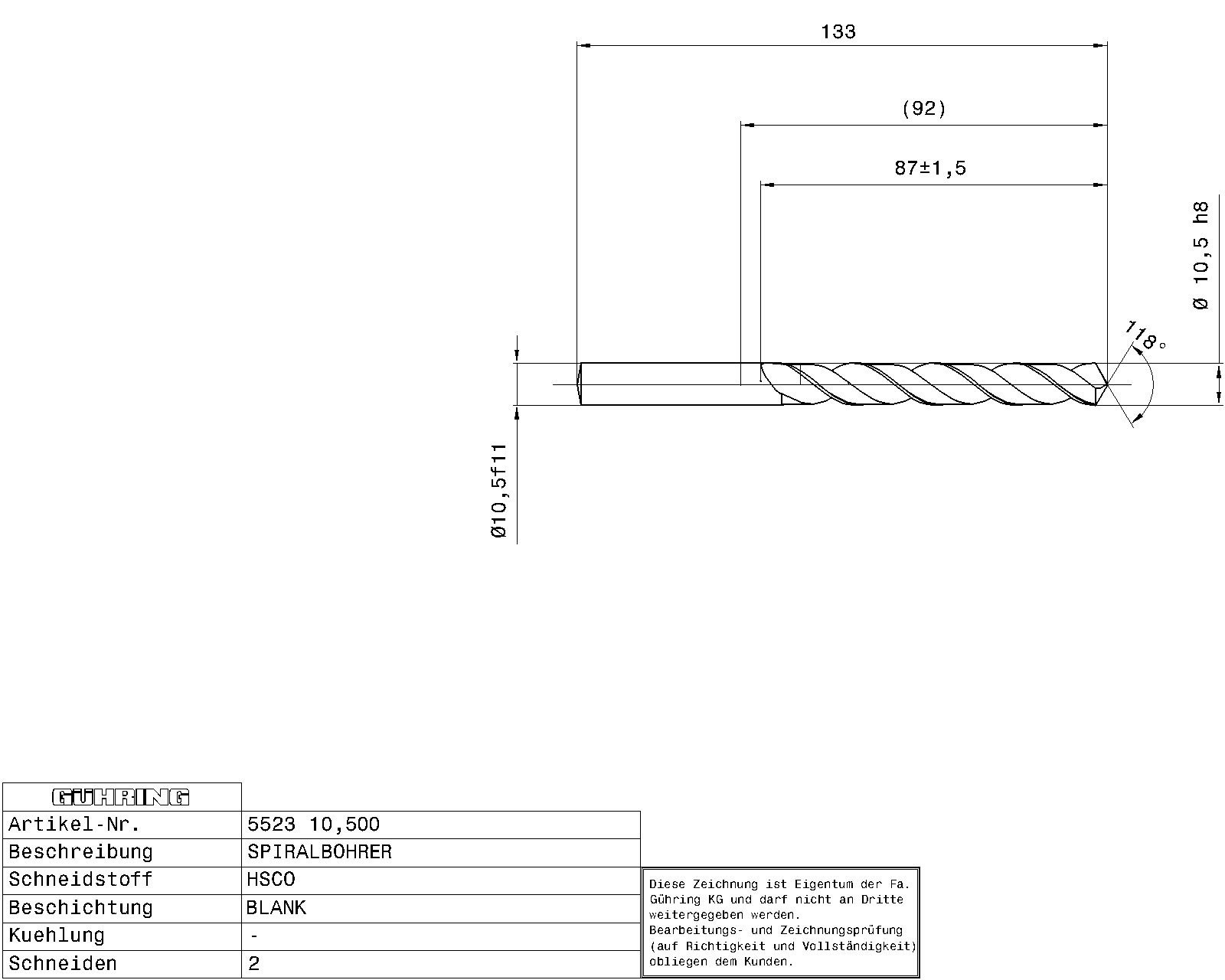 Guhring Jobber drill HSCO - Image 2