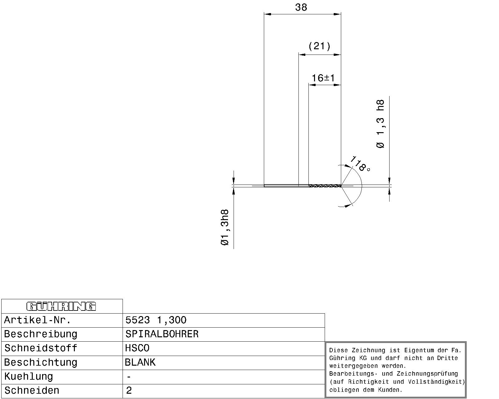 Guhring Jobber drill HSCO - Image 2