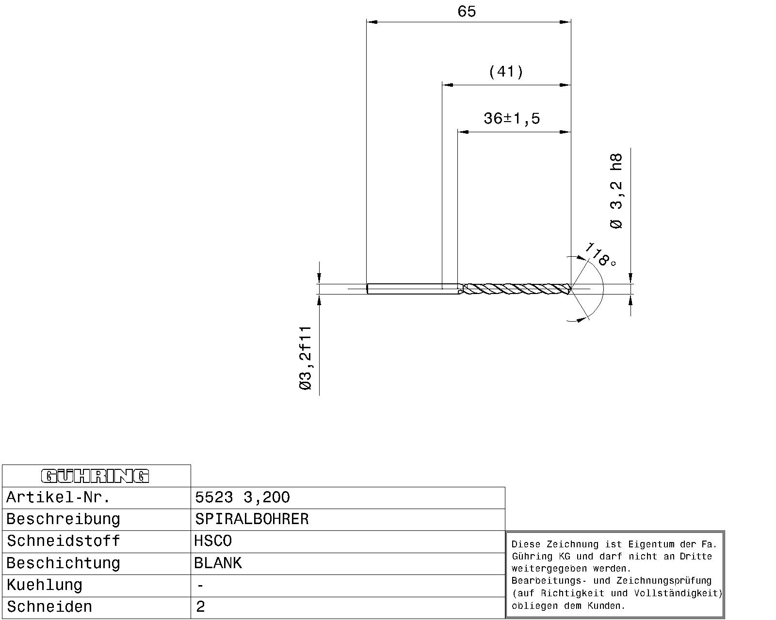 Guhring Jobber drill HSCO - Image 2