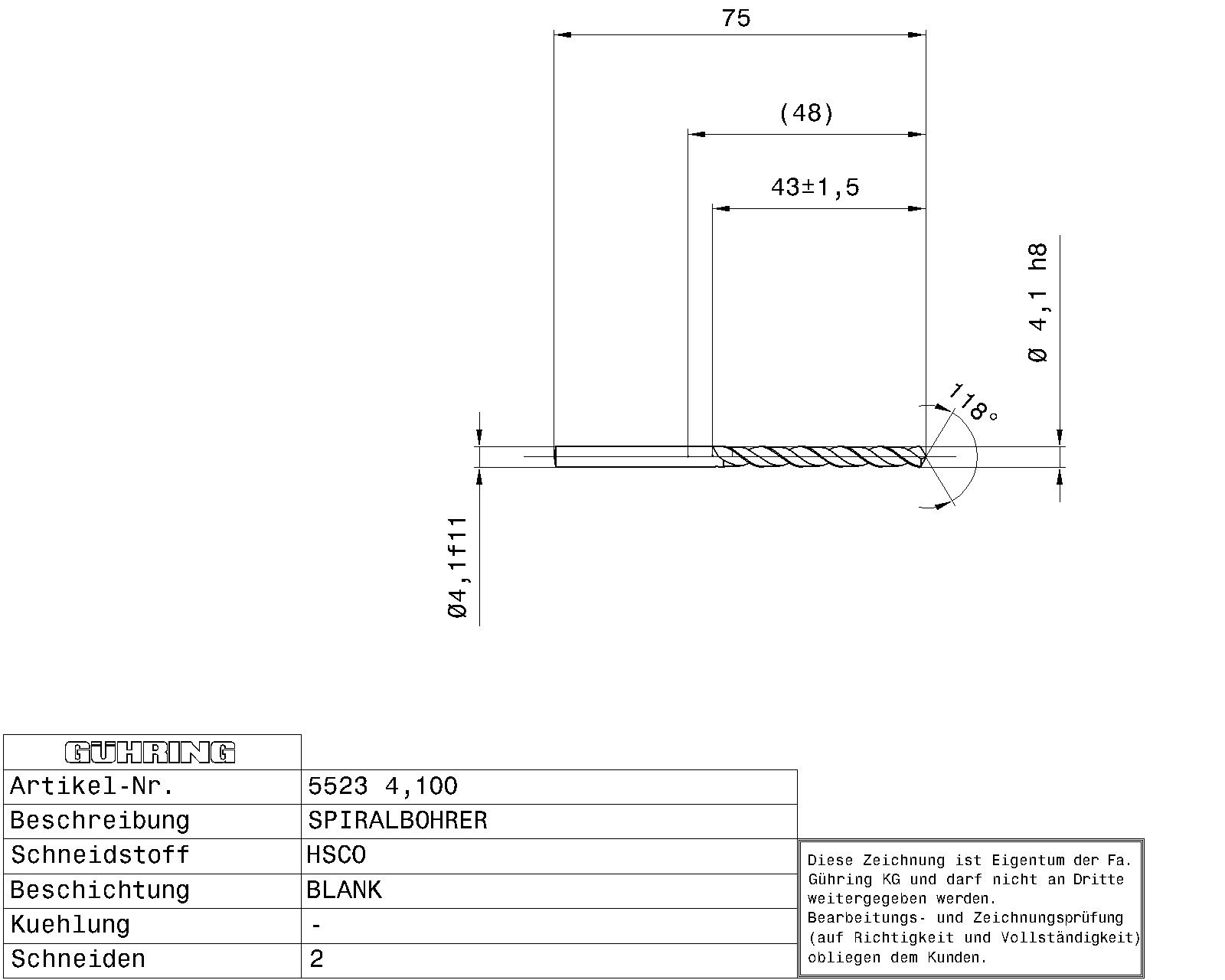 Guhring Jobber drill HSCO - Image 2