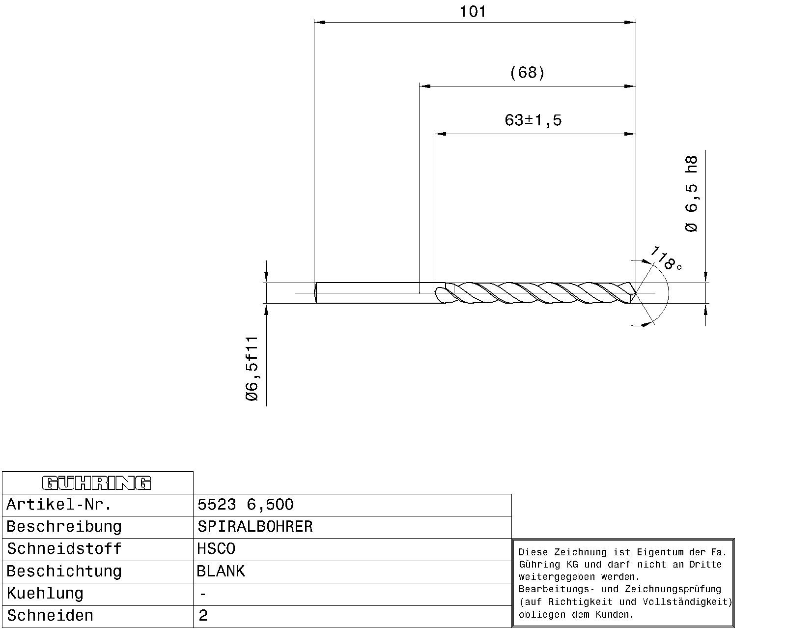 Guhring Jobber drill HSCO - Image 2