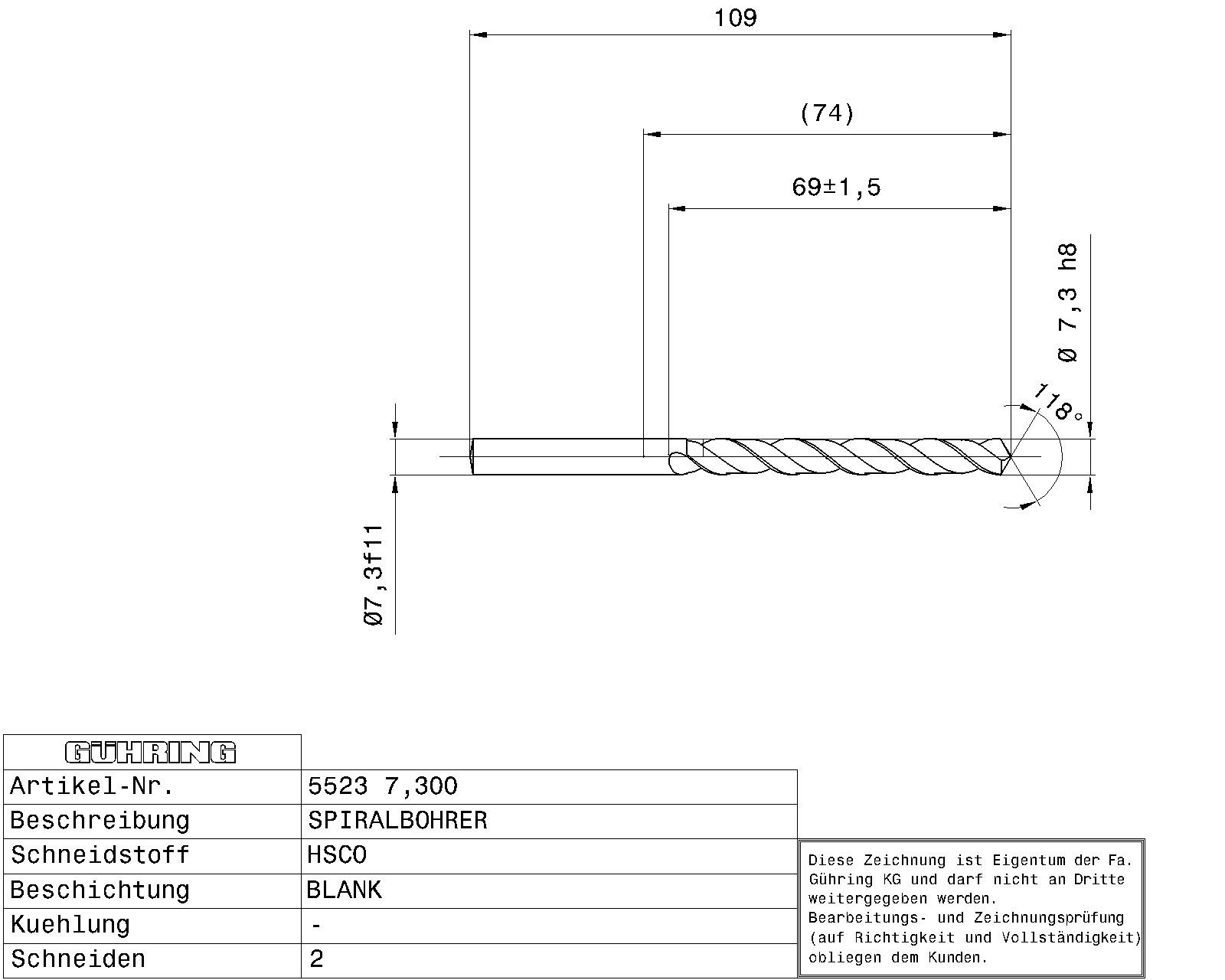 Guhring Jobber drill HSCO - Image 2