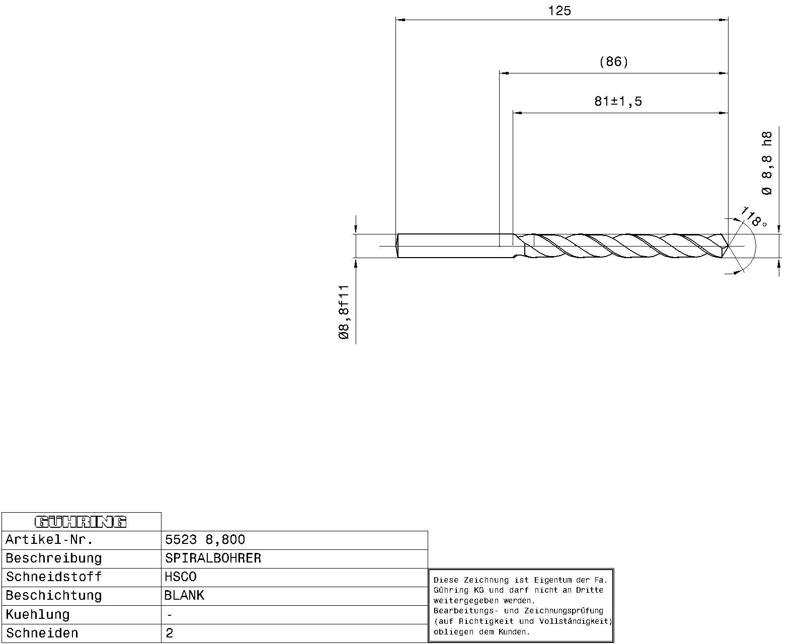 Guhring Jobber drill HSCO - Image 2