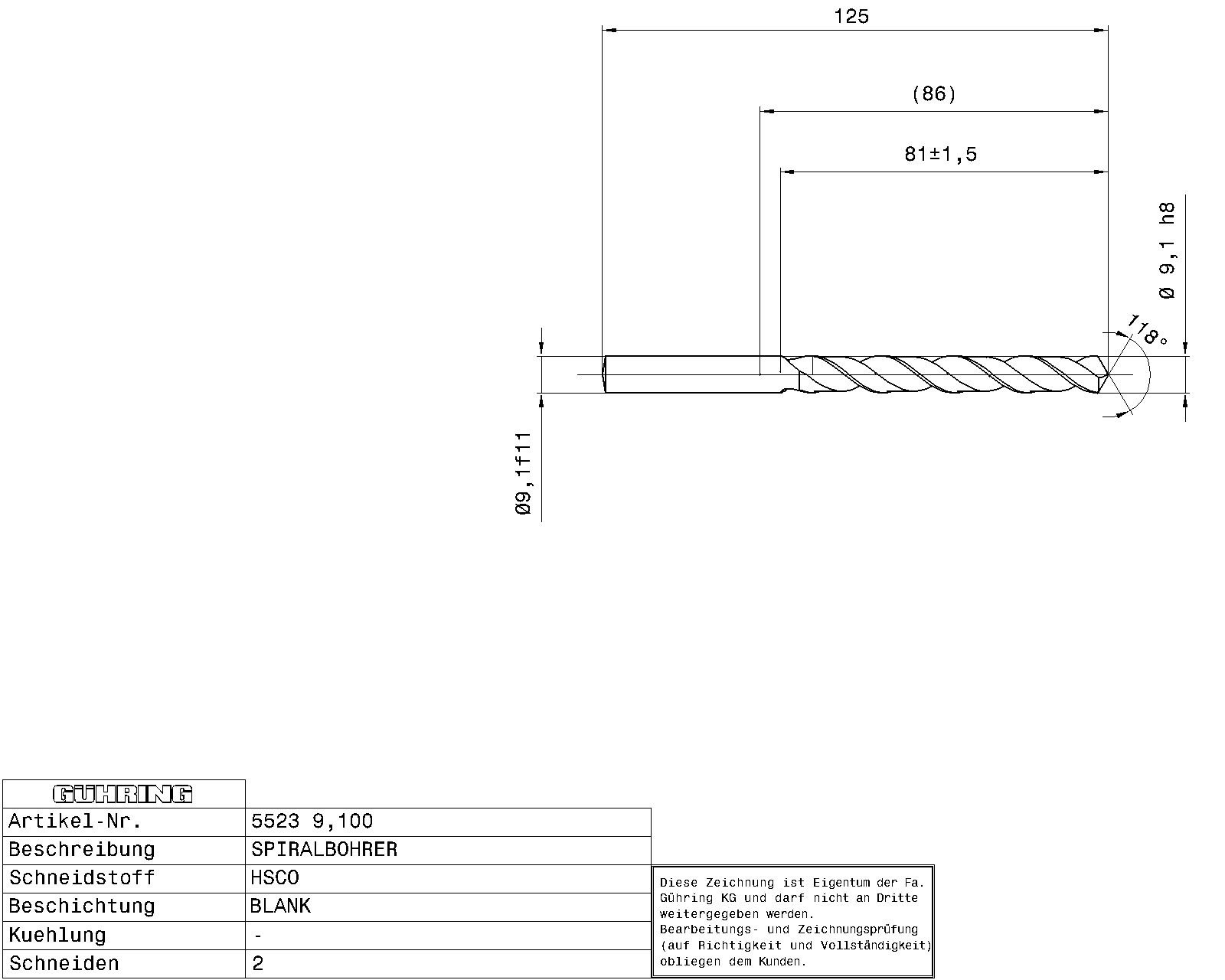 Guhring Jobber drill HSCO - Image 2