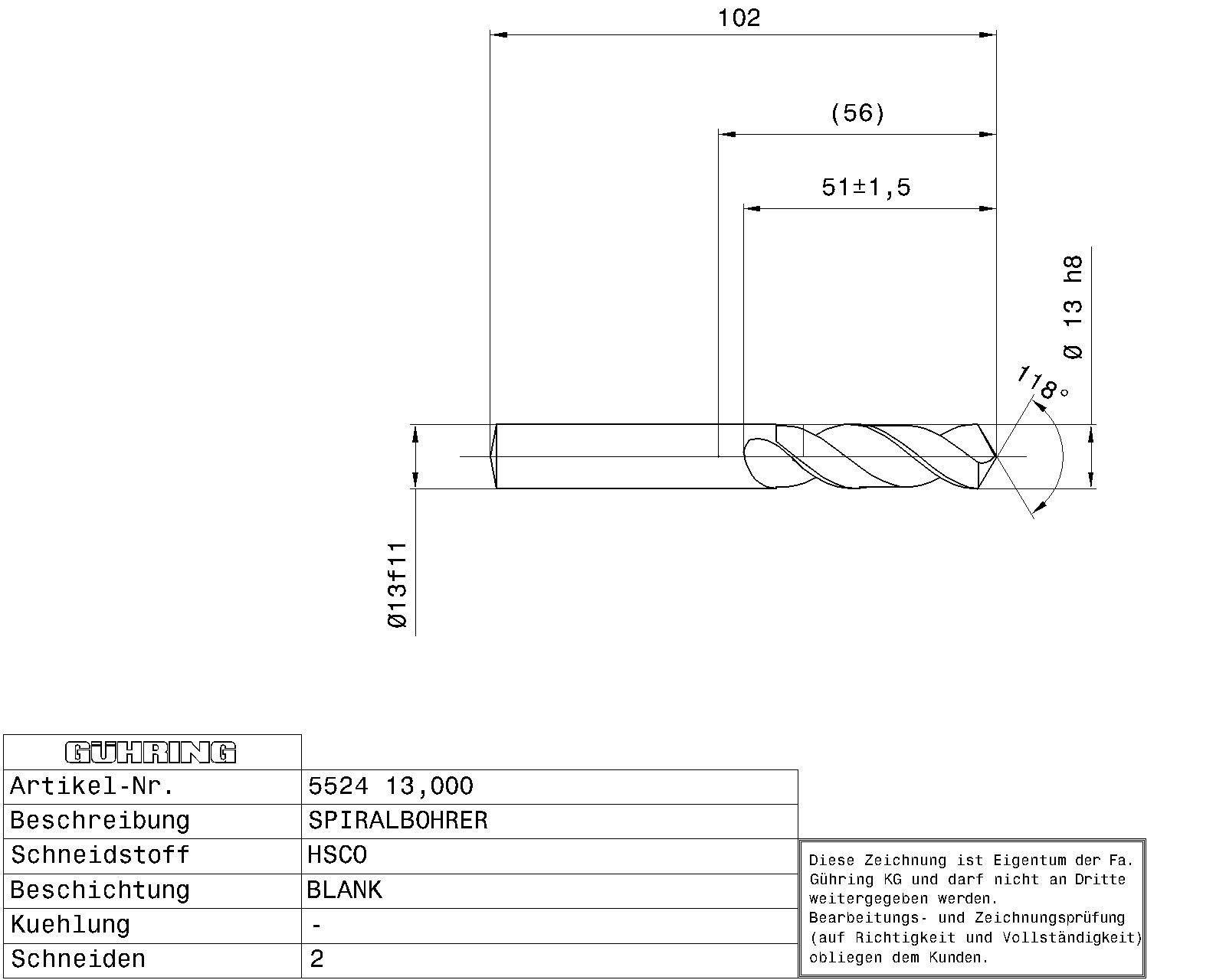 Guhring Stub drill HSCO - Image 2