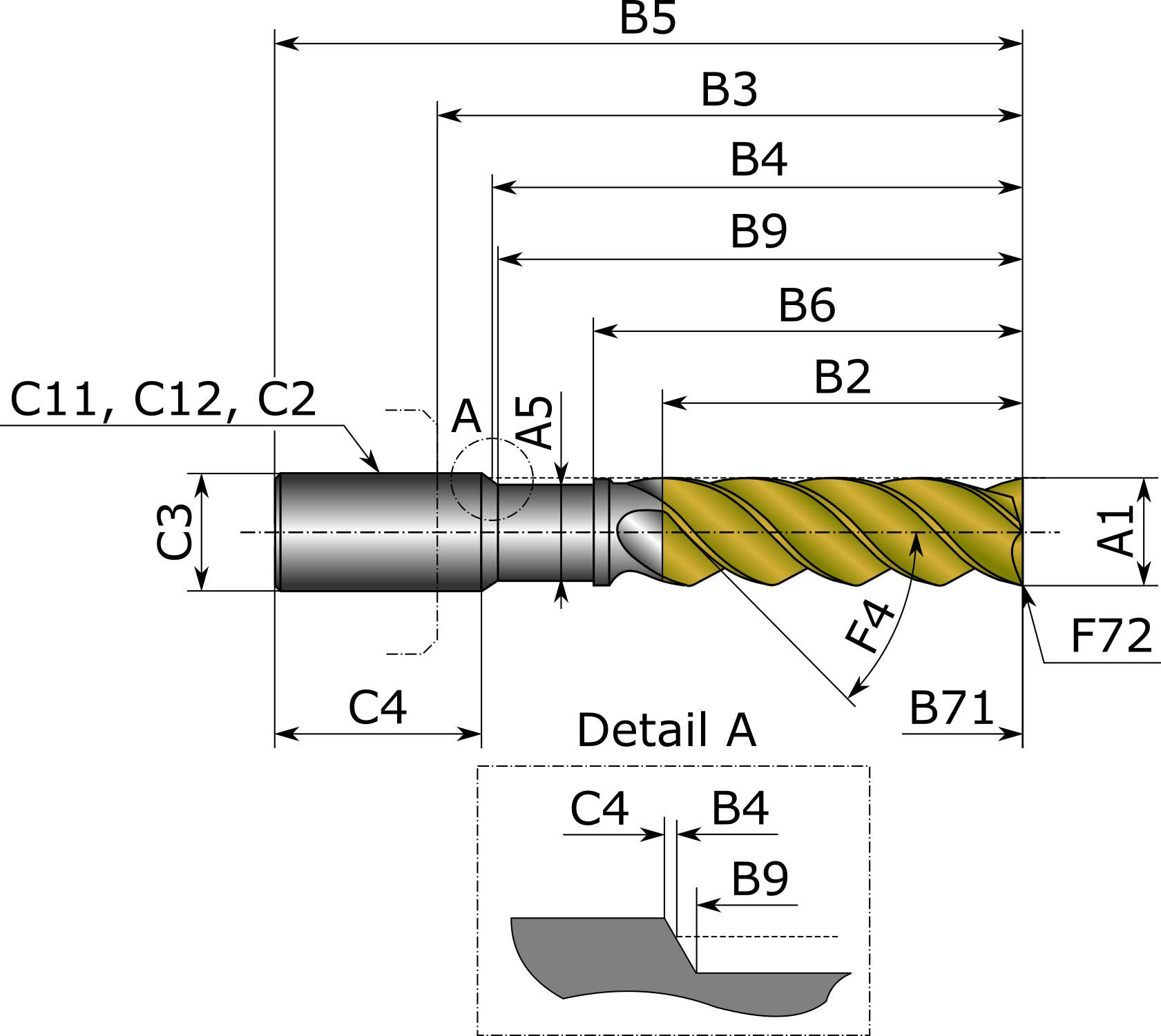 Guhring Metric Carbide slot drill for Aluminium - Image 4