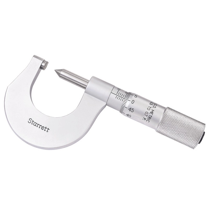 Starrett Screw Thread Micrometer 0-25mm 0.01mm Grad 0.5-0.7 Pitch/mm 575MEP Screw Thread Micrometer